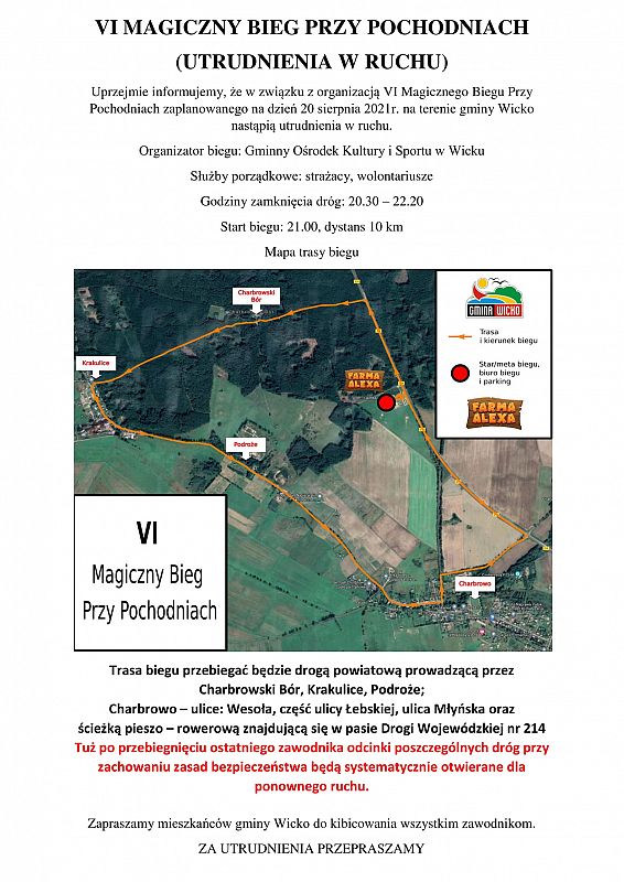 Grafika #0: VI Magiczny Bieg Przy Pochodniach (utrudnienia w ruchu)