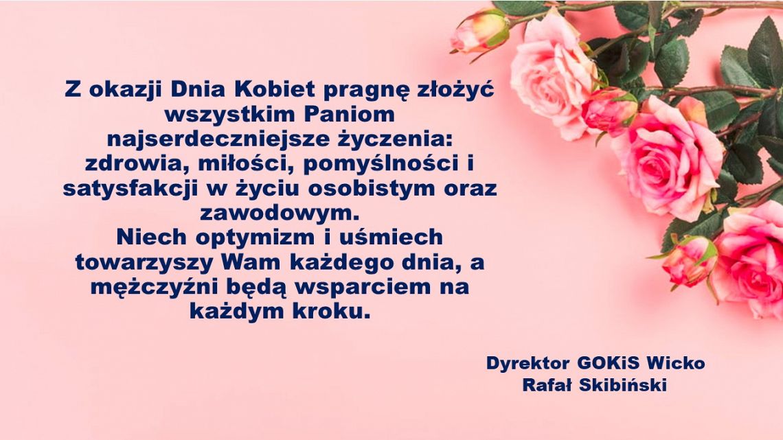 Grafika #0: Życzenia z okazji Dnia Kobiet.