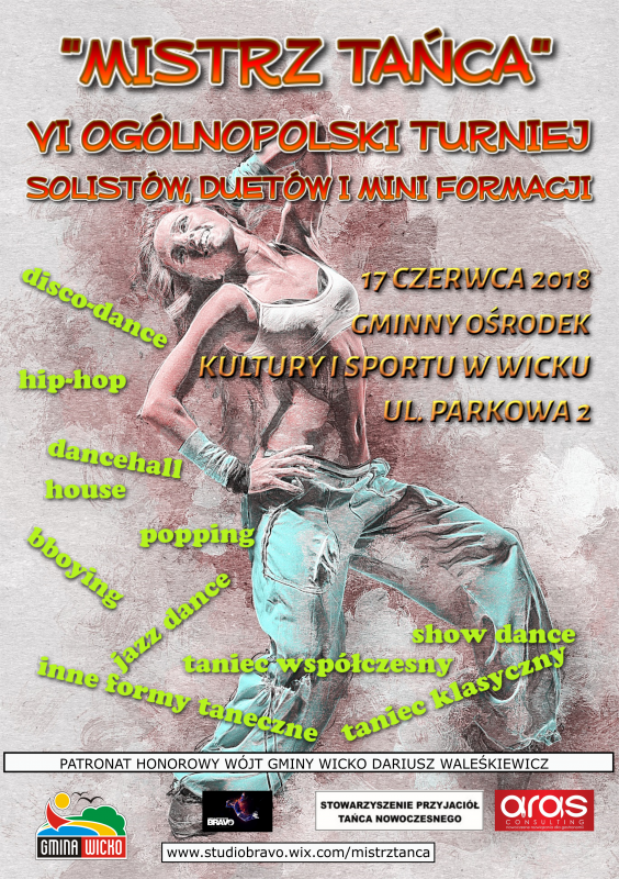 Grafika #0: OGÓLNOPOLSKI TURNIEJ SOLISTÓW, DUETÓW I MINI FORMACJI MISTRZ TAŃCA