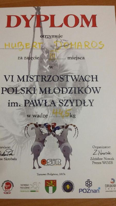 Grafika #0: Hubert Domaros z brązowym medalem