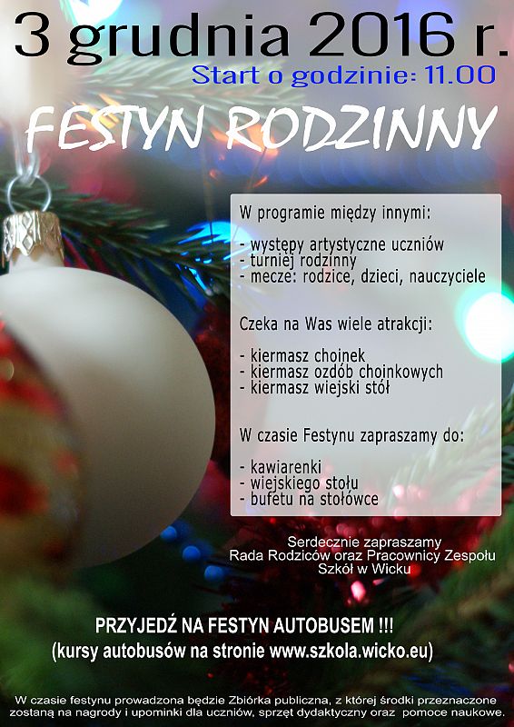 Grafika #0: Festyn rodzinny - 3 grudnia