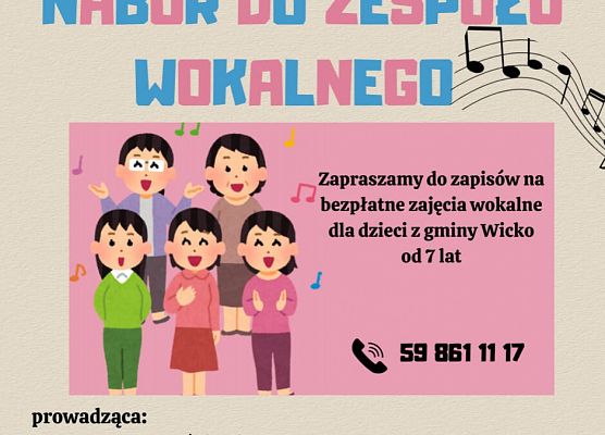 Nabór do zespołu wokalnego grafika