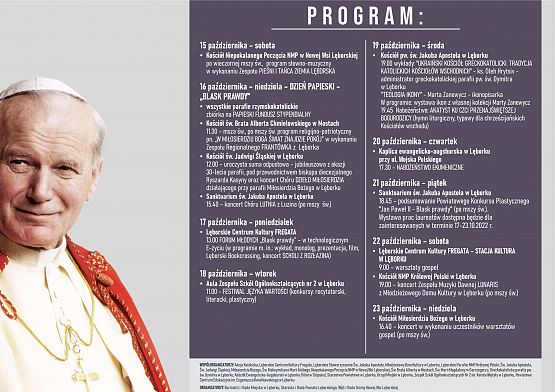 Grafika #1: Tydzień Kultury Chrześcijańskiej - program obchodów