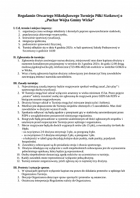 Grafika #1: Mikołajkowy Turniej Piłki Siatkowej o Puchar Wójta Gminy Wicko